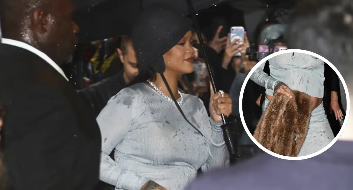 Rihanna revela su tercer embarazo en la Met Gala 2025