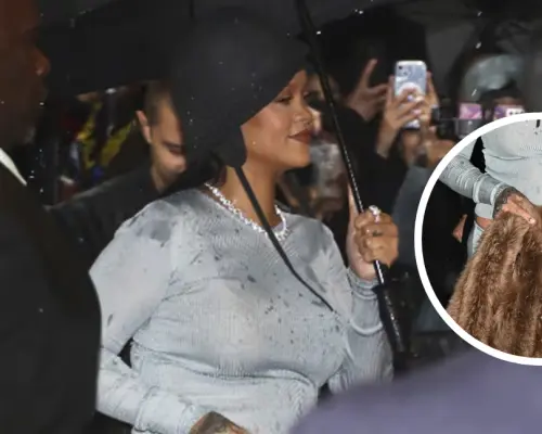 Rihanna revela su tercer embarazo en la Met Gala 2025