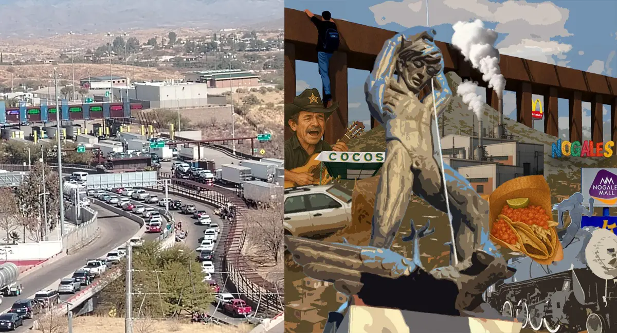 Evoca nostalgia imagen con iconos de Nogales creada por joven diseñadora