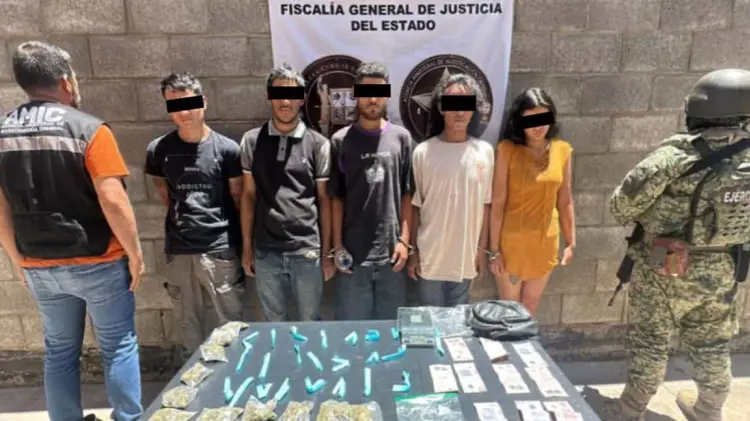 Los indicios se aseguraron en un cateo en Los Jardines. (Foto: Especial / EXPRESO)