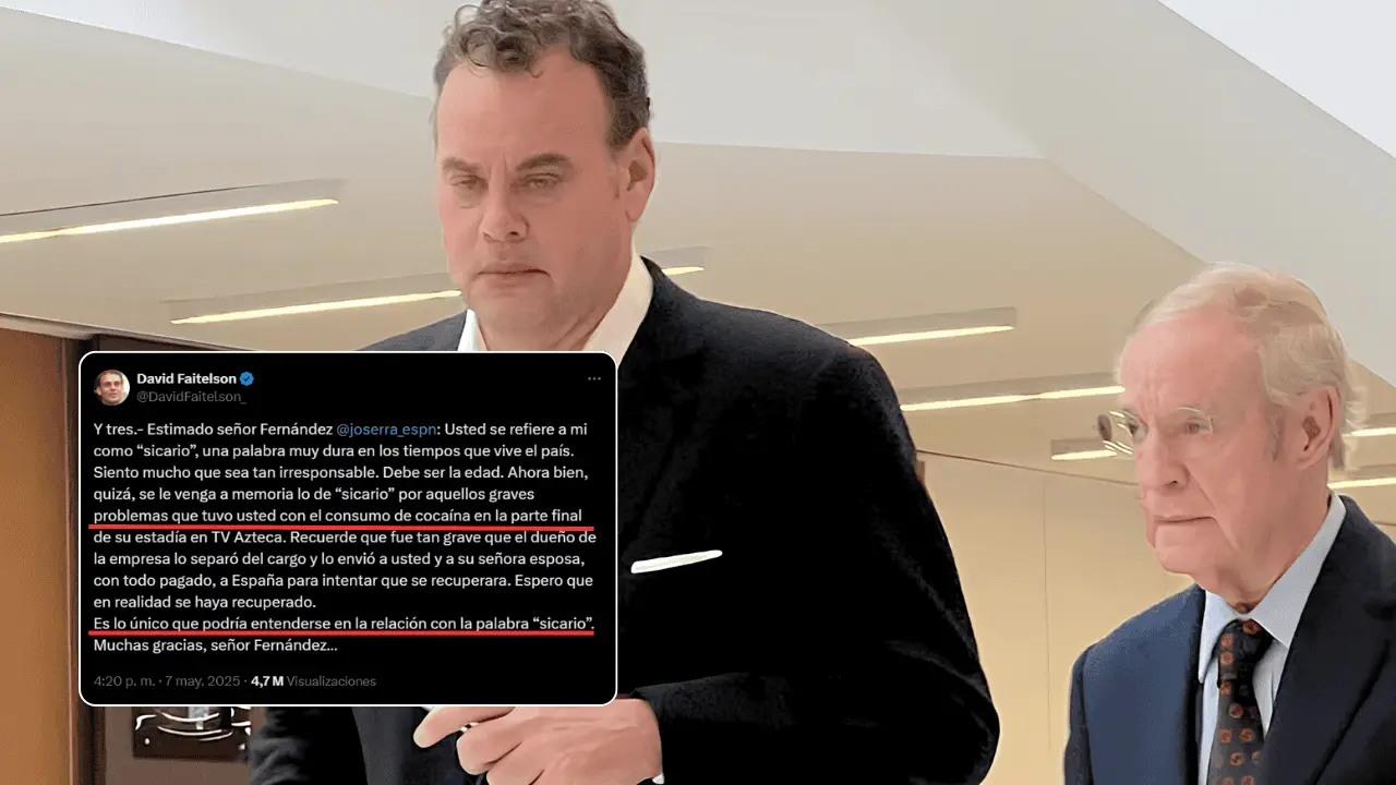 Faitelson acusa a José Ramón Fernández de adicto tras ser llamado “sicario