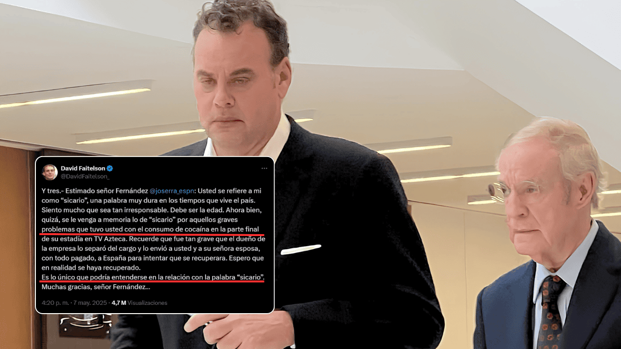 Faitelson acusa a José Ramón Fernández de adicto tras ser llamado “sicario