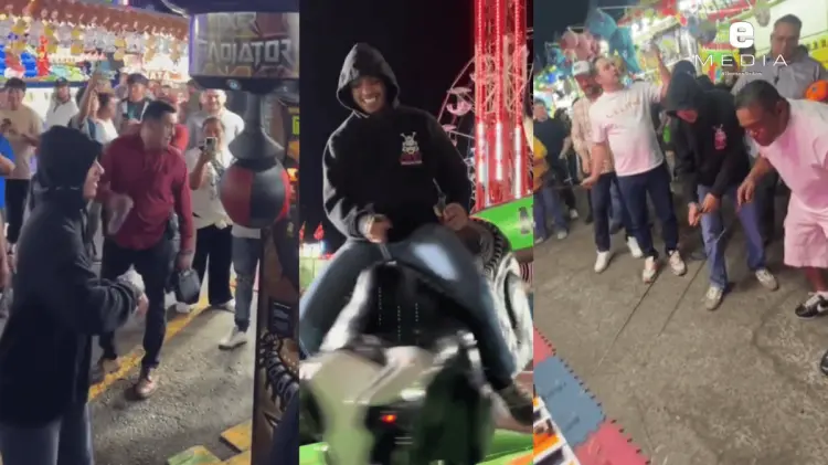 El hermosillense participó en algunos de los juegos mecánicos y de destreza. (Foto: Especial/EXPRESO)