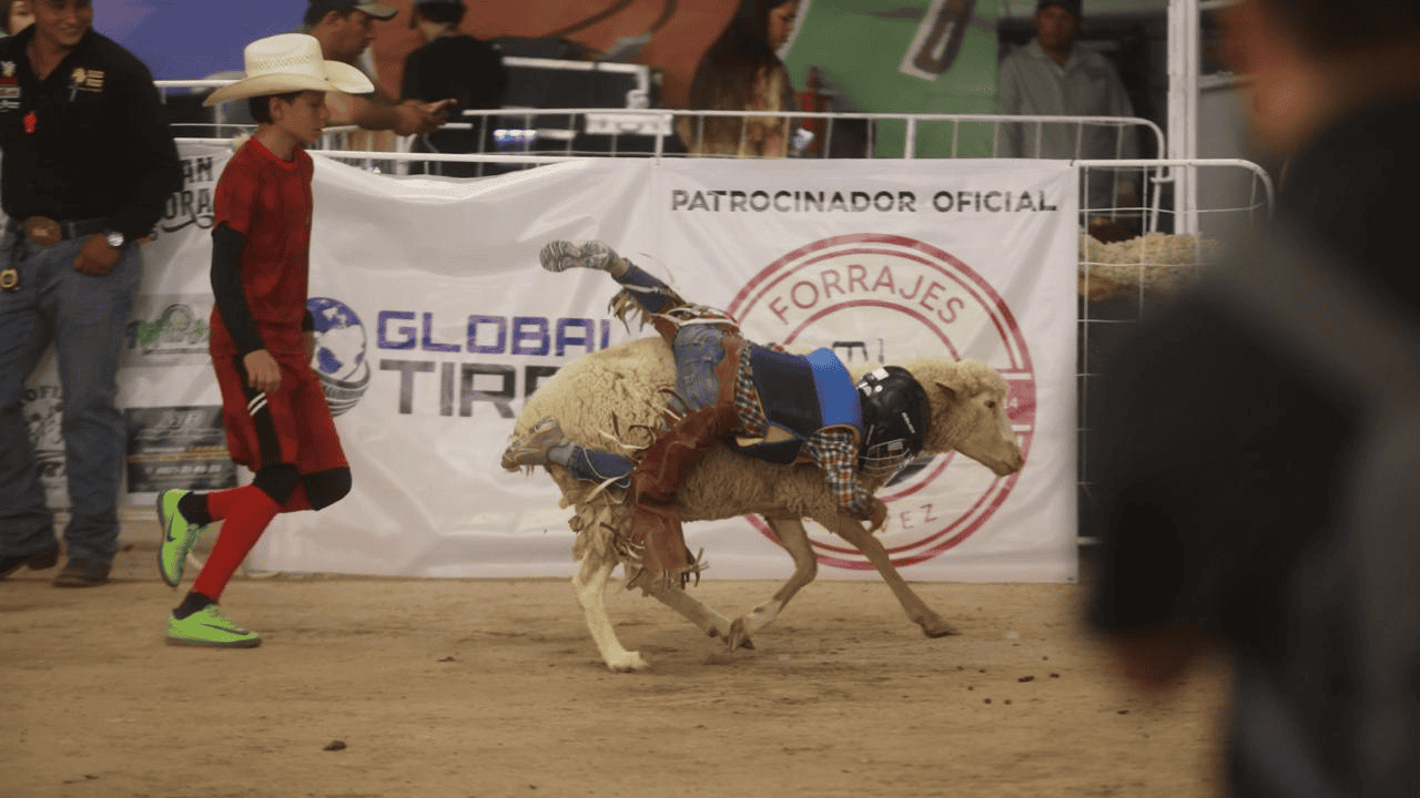 Pequeños jinetes brillan en la ExpoGan Sonora 2025 con el rodeo infantil