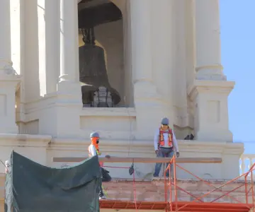 Avanzan reparaciones en la Catedral de Hermosillo; terminarán en mes y medio