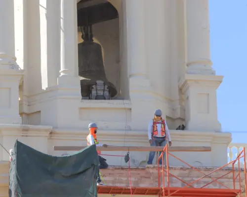 Avanzan reparaciones en la Catedral de Hermosillo; terminarán en mes y medio