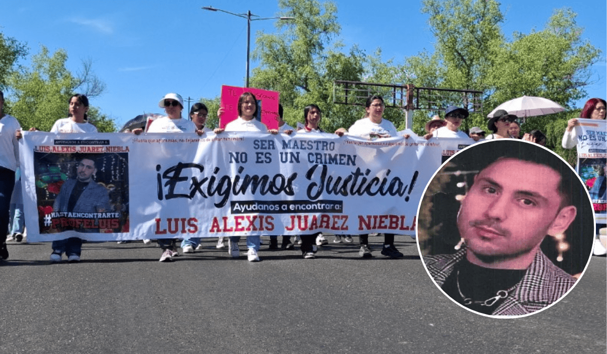 Marchan por desaparición de maestro en Sinaloa; exigen justicia