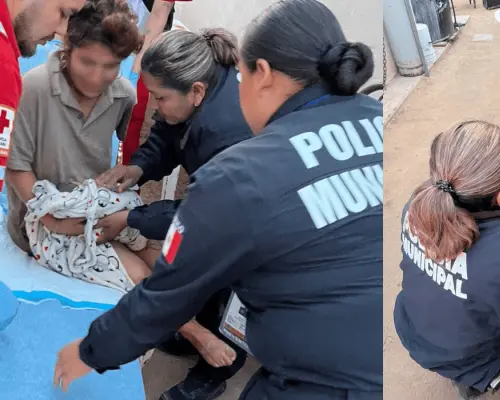 Asisten policías de Hermosillo a mujer para traer una nueva vida al mundo