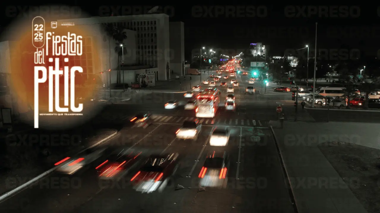 Cierran tráfico vehicular en avenida Rosales por Fiestas del Pitic 2025