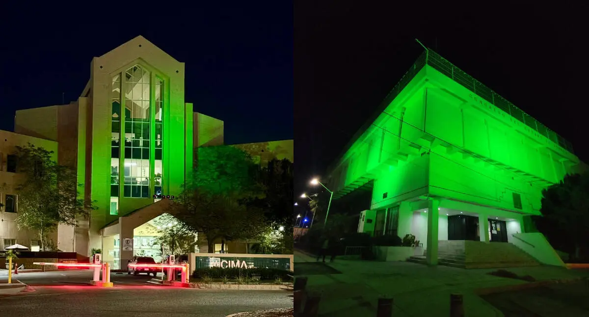 Congreso y Hospital CIMA se iluminan de verde por Enfermedad Celíaca