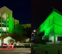 Congreso y Hospital CIMA se iluminan de verte por Enfermedad Celíaca