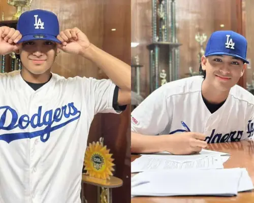 Gael Villaflor, joven de Guaymas, firma con Dodgers de Los Ángeles