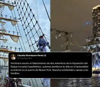 Confirman fallecidos por choque del buque Cuauhtémoc de Semar en Nueva York