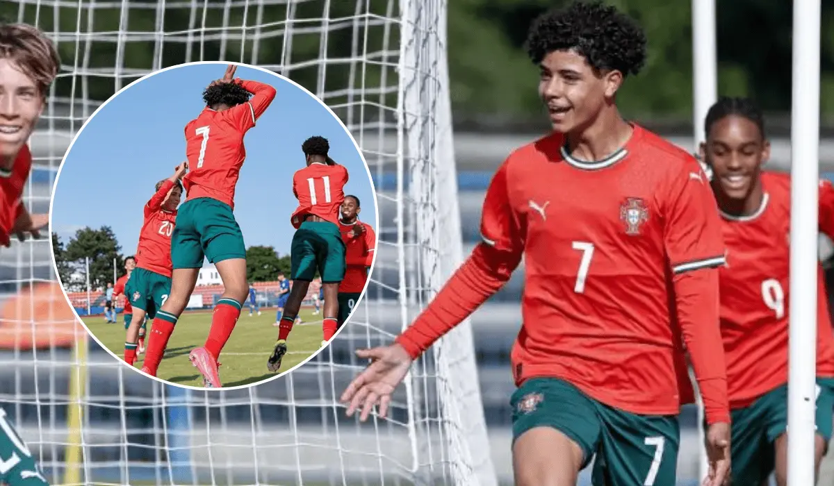 Cristiano Jr. anota dos goles y gana su primer título con Portugal