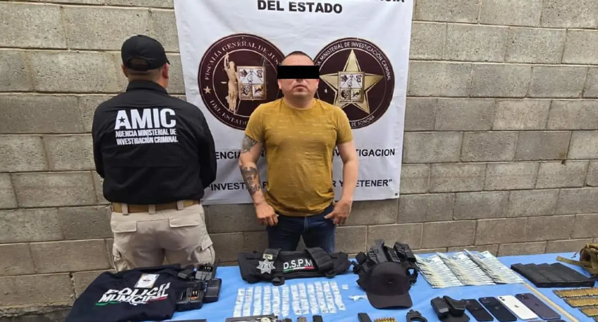 Altar: Aseguran a sujeto con arsenal y droga; laboraba como policía