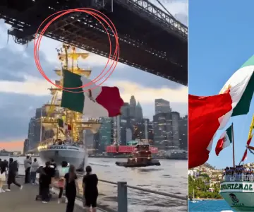Velero de la Marina mexicana impacta puente de Brooklyn; hay 22 heridos