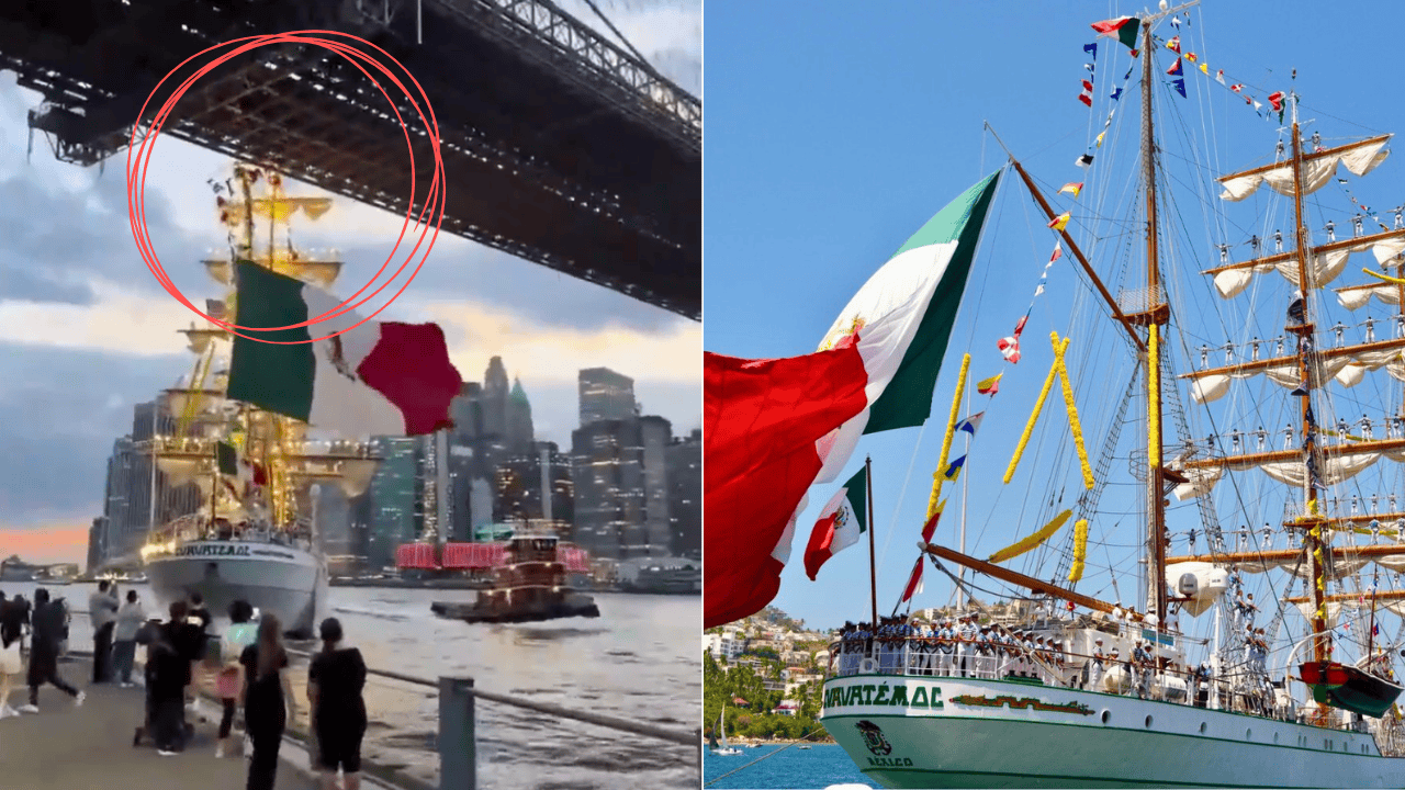 Velero de la Marina mexicana impacta puente de Brooklyn; hay 22 heridos