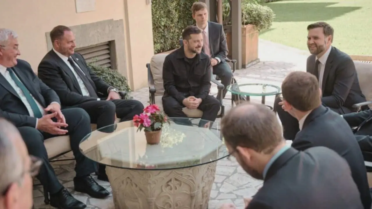 Zelenski se reúne con JD Vance y Marco Rubio en Roma