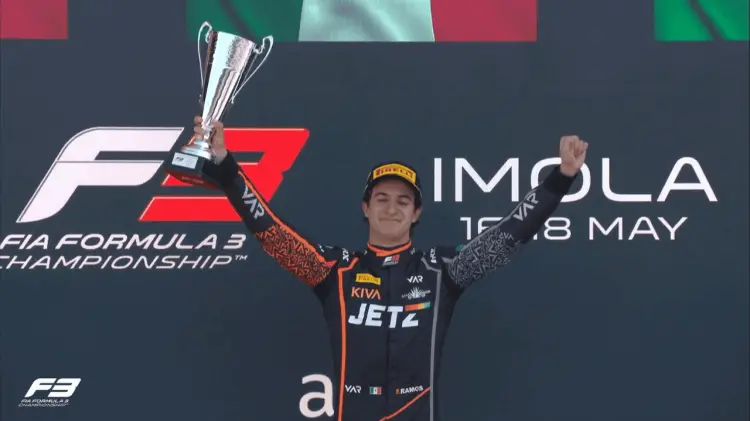 El mexicano se mostró sólido en la pista, cruzó la meta y celebró con gran emoción. (Foto: Especial)