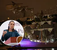 Marina ya tiene hipótesis sobre accidente de buque Cuauhtémoc: Sheinbaum