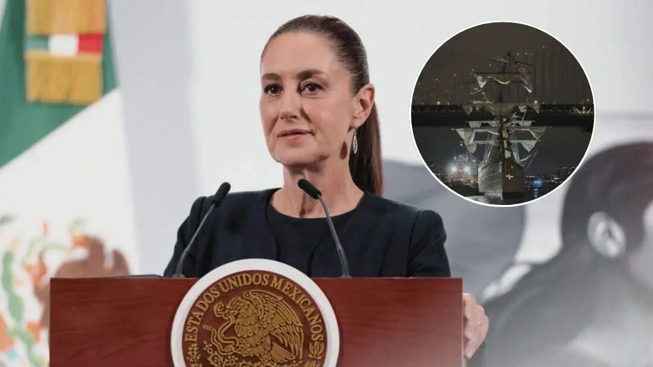 Sheinbaum lamenta que choque de buque Cuauhtémoc se use políticamente