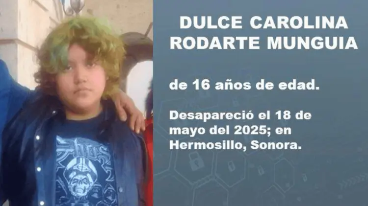 Dulce Carolina Rodarte Munguía desapareció el domingo. (Foto: Cortesía)