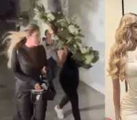 Captan a Vivian de la Torre llegando al funeral de Valeria Márquez