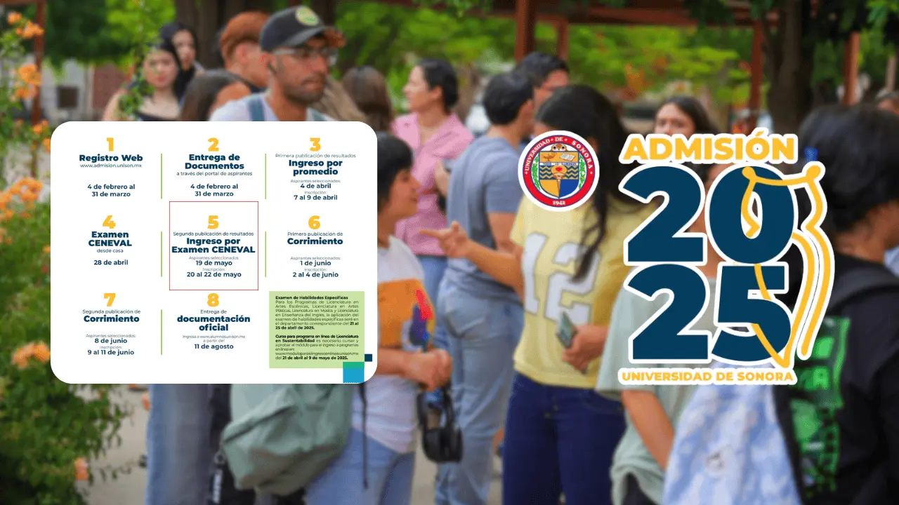 Unison recomienda inscribirse para asegurar lugar tras resultados Ceneval