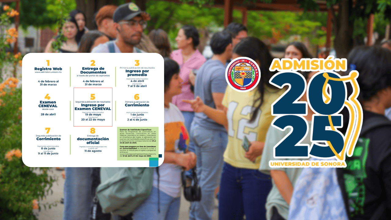 Unison recomienda inscribirse para asegurar lugar tras resultados Ceneval