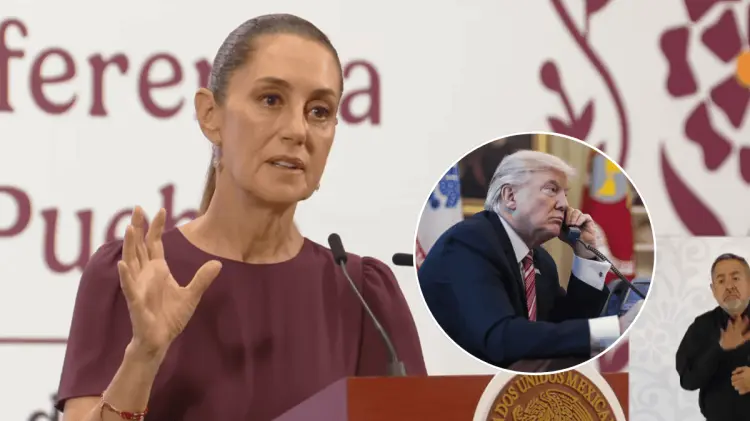La mañanera comenzó un ahora más tarde de lo habitual por la conversación telefónica. (Foto: Especial)