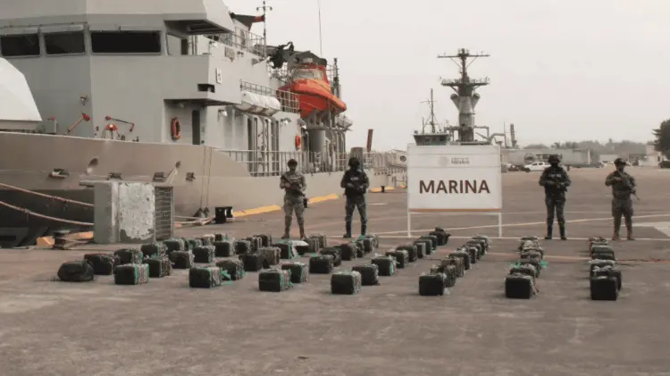 En lo que va de la administración, suman 38.5 toneladas de cocaína asegurada en la mar. (@OHarfuch)