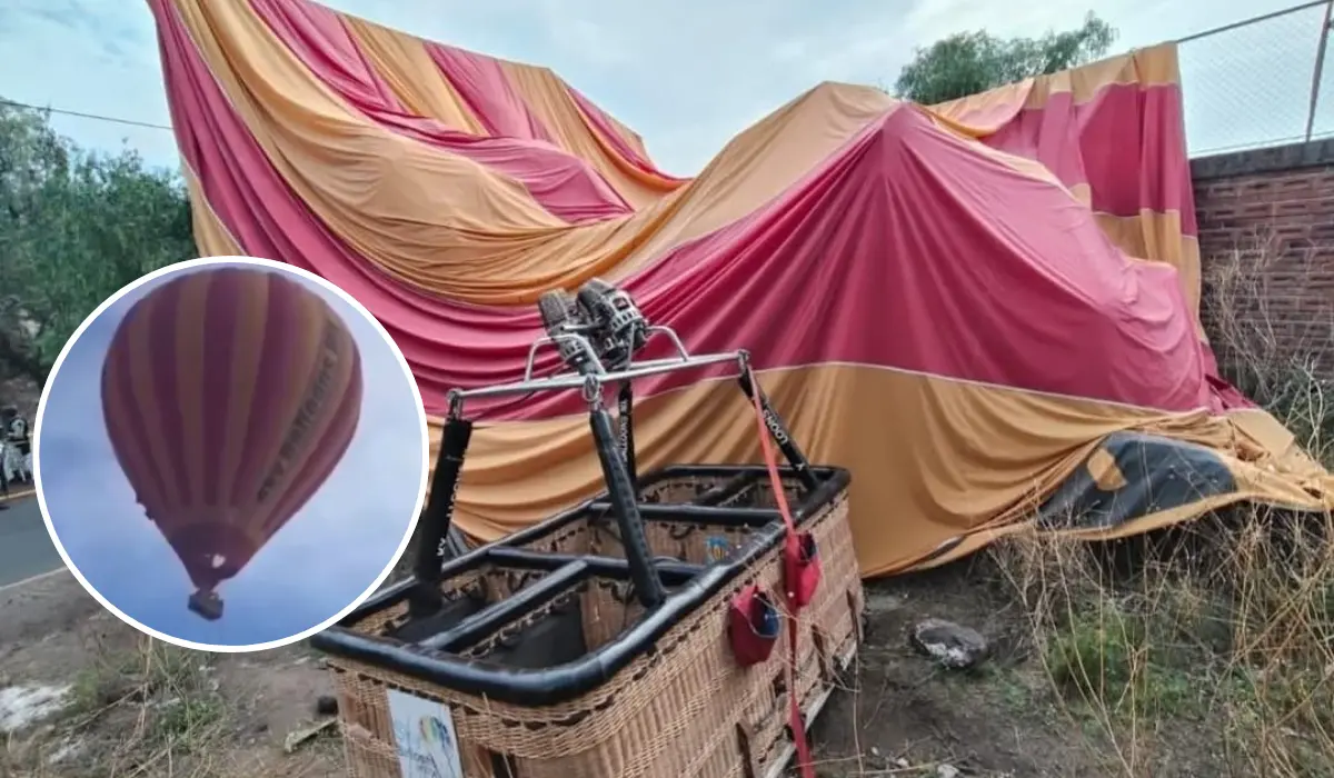 Desplome de globo aerostático en Teotihuacán deja 12 personas lesionadas