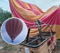Desplome de globo aerostático en Teotihuacán deja 12 personas lesionadas
