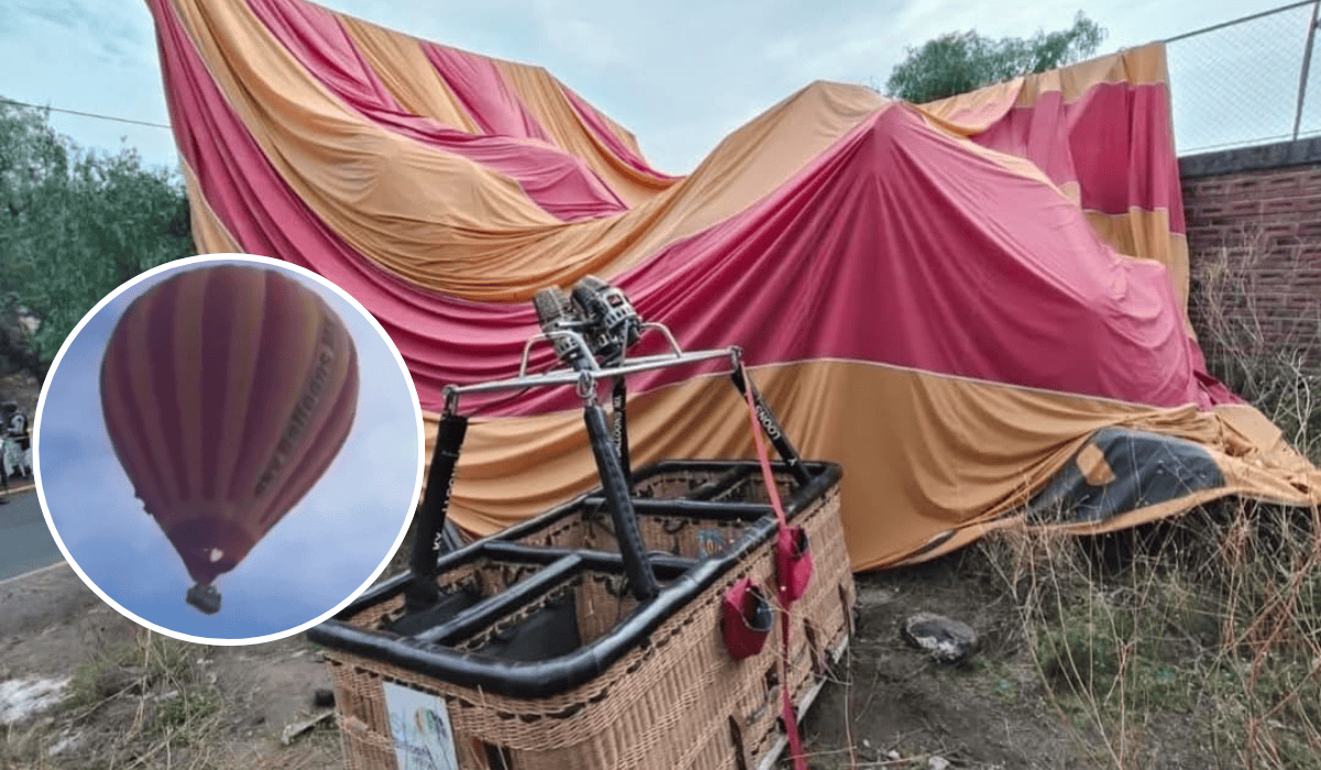 Desplome de globo aerostático en Teotihuacán deja 12 personas lesionadas