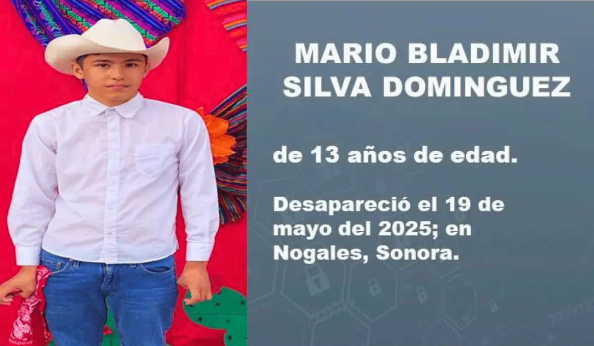 Activan Alerta Amber por desaparición de Mario Bladimir en Nogales