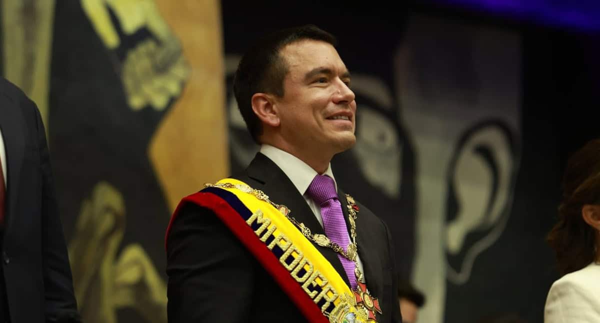 Daniel Noboa jura como presidente de Ecuador y refrenda triunfo electoral