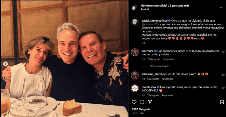 Julio César Chávez entrena con David Summers en España