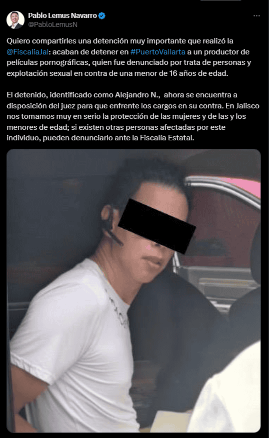 Productor Alex Marín es arrestado por trata y explotación sexual