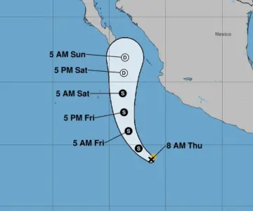 Vigilan trayectoria de la Depresión Tropical 1-E; prevén lluvias para Sonora