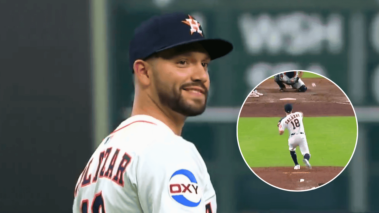 César Salazar debuta como pitcher en MLB y lanza una entrada en blanco