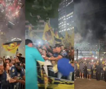 América recibe impresionante serenata previo su encuentro con LAFC