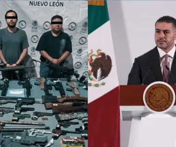 Omar García Harfuch anuncia decomiso de arsenal en Nuevo León