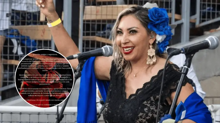 La polémica surgió cuando la artista de regional mexicano cambió la letra del Himno Nacional.