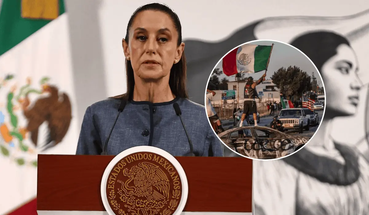 Llama Sheinbaum a la paz ante manifestaciones por redadas en Los Ángeles