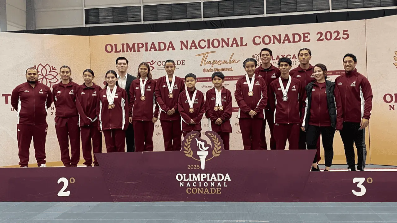 Sonorenses ganan 5 medallas en gimnasia de trampolín en Olimpiada Nacional