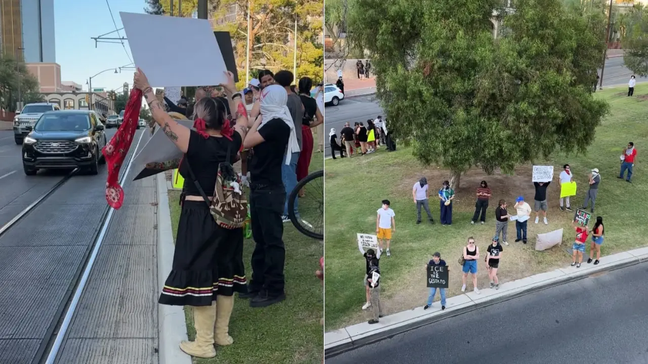 Tucson se suma a protestas contra redadas; marcha fue pacífica