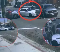 Detienen con violencia a hombre en Los Ángeles; viajaba con mujer y bebé