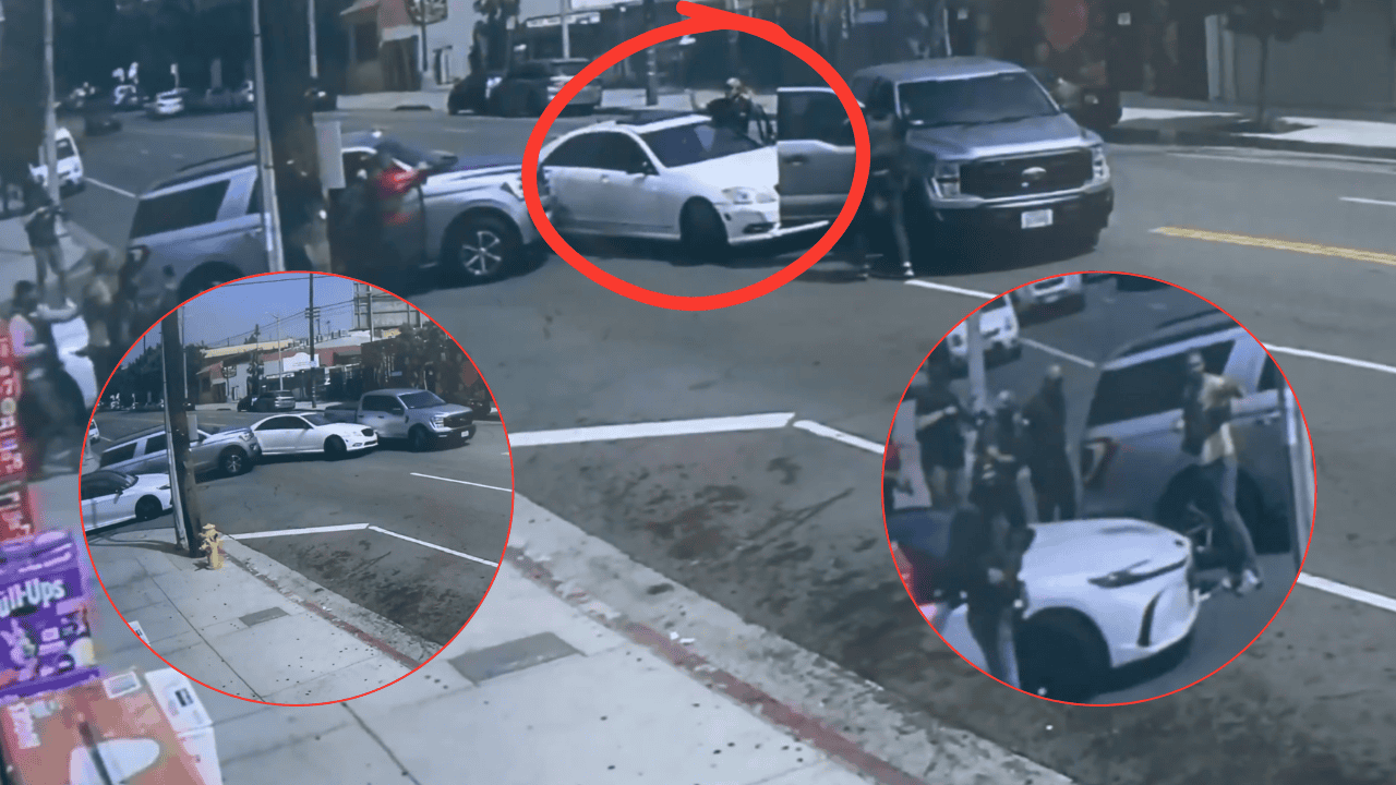 Detienen con violencia a hombre en Los Ángeles; viajaba con mujer y bebé