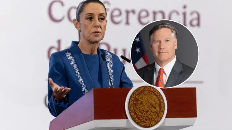 Claudia Sheinbaum mencionó que la reunión con Christopher Landau fue cortesía. (Foto: El Universal)