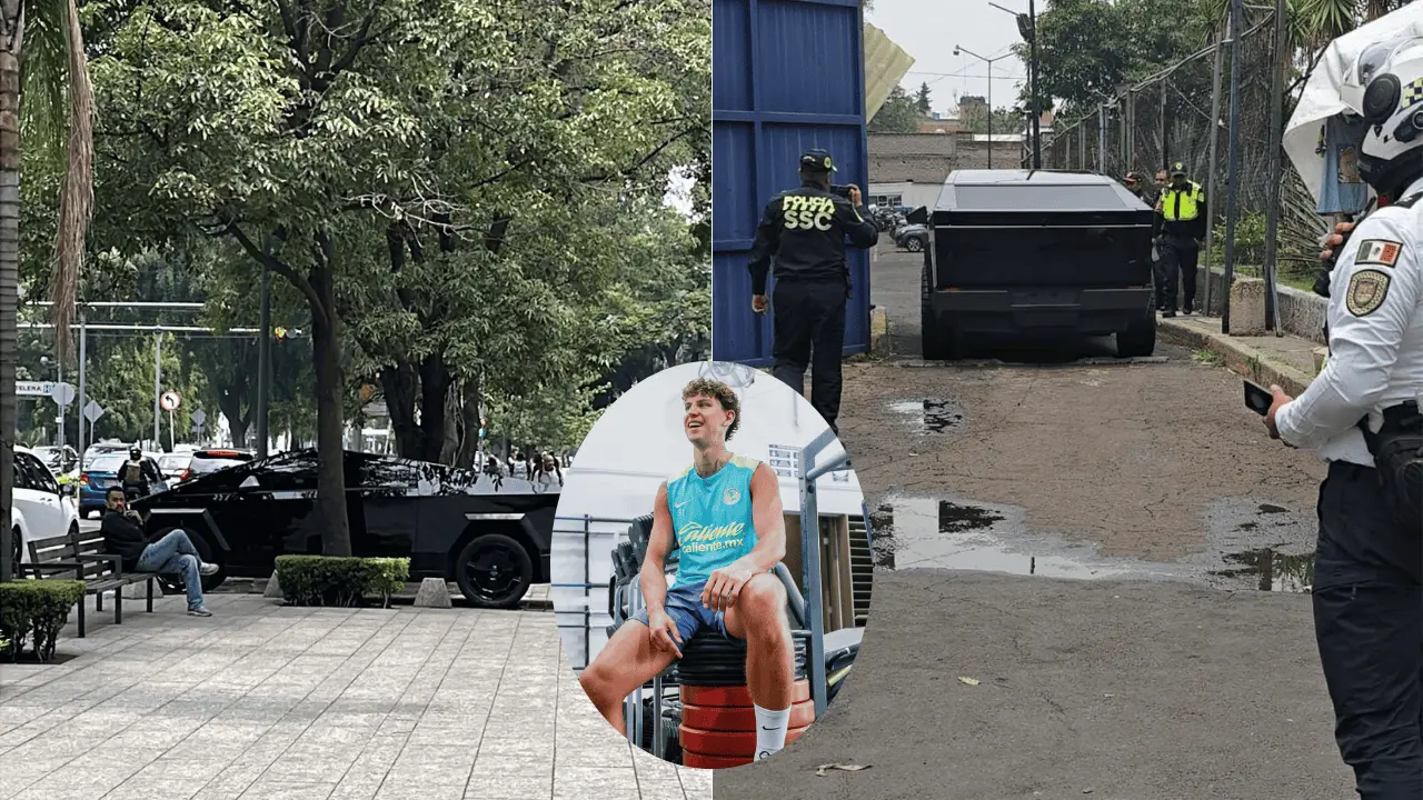 Autoridades remolcan lujosa Cybertruck de jugador del América en CDMX